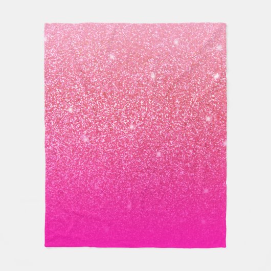 Glitzer Gradient Pink Fleecedecke (Vorderseite)