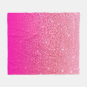 Glitzer Gradient Pink Fleecedecke (Vorderseite (Horizontal))