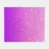 Glitzer Gradient Pink Fleecedecke (Vorderseite (Horizontal))