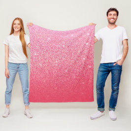 Glitzer Gradient Pink Fleecedecke