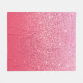 Glitzer Gradient Pink Fleecedecke (Vorderseite (Horizontal))