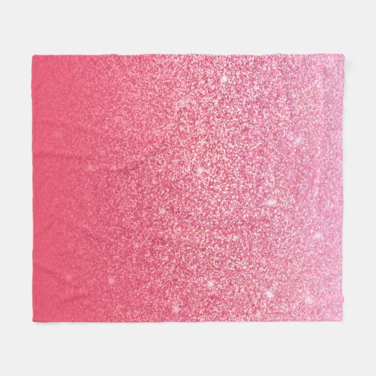 Glitzer Gradient Pink Fleecedecke (Vorderseite (Horizontal))