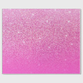 Glitzer Gradient Pink Geschenkpapier (Flach)