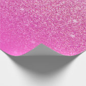 Glitzer Gradient Pink Geschenkpapier (Ecke)