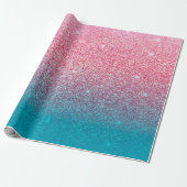 Glitzer Gradient Pink Geschenkpapier (Ungerollt)