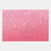 Glitzer Gradient Pink Geschenkpapier Set (Vorderseite 2)