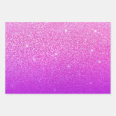 Glitzer Gradient Pink Geschenkpapier Set (Vorderseite 2)