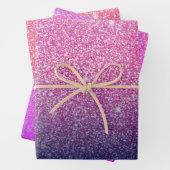 Glitzer Gradient Pink Geschenkpapier Set (Beispiel)