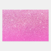 Glitzer Gradient Pink Geschenkpapier Set (Vorderseite 2)