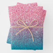 Glitzer Gradient Pink Geschenkpapier Set (Beispiel)