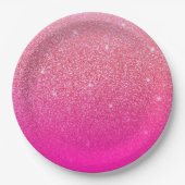 Glitzer Gradient Pink Pappteller (Vorderseite)