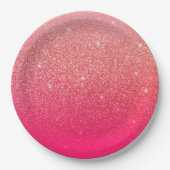 Glitzer Gradient Pink Pappteller (Vorderseite)