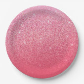 Glitzer Gradient Pink Pappteller (Vorderseite)