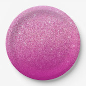Glitzer Gradient Pink Pappteller (Vorderseite)