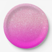 Glitzer Gradient Pink Pappteller (Vorderseite)