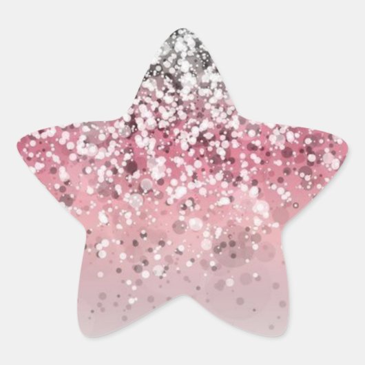 Glitzer Gradient Star Stickers (Vorderseite)