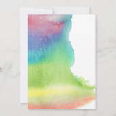 Glitzer Graduation Cap, Aquarellstrich Einladung (Rückseite)