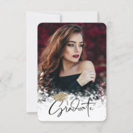 Glitzer Graduation Cap Foto Graduation Party Einladung