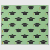 Glitzer Graduation Cap Geschenkpapier (Flach)
