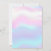 Glitzer Graduation Cap Holographic Abschluss Part Einladung (Rückseite)