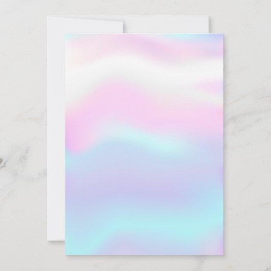 Glitzer Graduation Cap Holographic Abschluss Part Einladung (Rückseite)