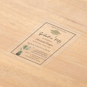 Glitzer Graduation Cap SwirlsGraduation Party Acryleinladungen (Ablage )