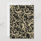 Glitzer Graduation Cap SwirlsGraduation Party Einladung (Rückseite)