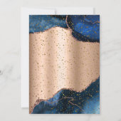 Glitzer GraduierCap, Disco Ball Marmorhalterung Einladung (Rückseite)