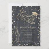 Glitzer-Graduierungskappe, Abschluss für Glasdiama Einladung (Vorderseite)