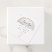 Glitzer graue Regenschirm Babydusche Danke Geschenkanhänger (Beispiel)