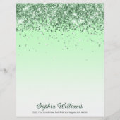 Glitzer Green Briefbogen (Vorderseite)