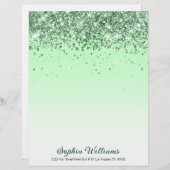Glitzer Green Briefbogen (Vorne/Hinten)