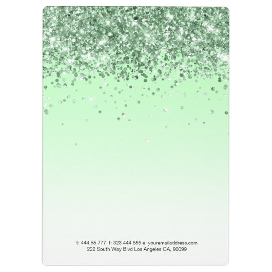Glitzer Green Klemmbrett (Rückseite)