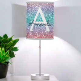 Glitzer Green Lila Blue Name Table Lights