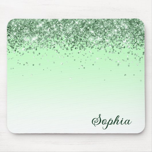 Glitzer Green Mousepad (Vorne)