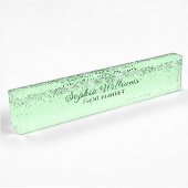Glitzer Green Namensplakette