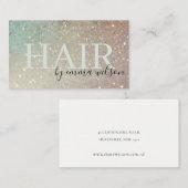 Glitzer Green Pink Aqua Shiny Shimmer Visitenkarte (Vorne/Hinten)