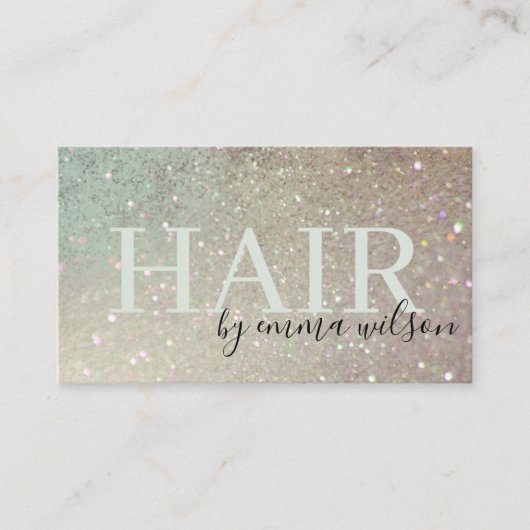 Glitzer Green Pink Aqua Shiny Shimmer Visitenkarte (Vorderseite)