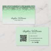 Glitzer Green Visitenkarte (Vorne/Hinten)