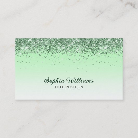 Glitzer Green Visitenkarte (Vorderseite)