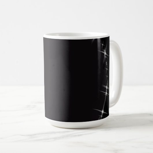 Glitzer-Grenzkreis - B&W Kaffeetasse (VorderseiteRechts)