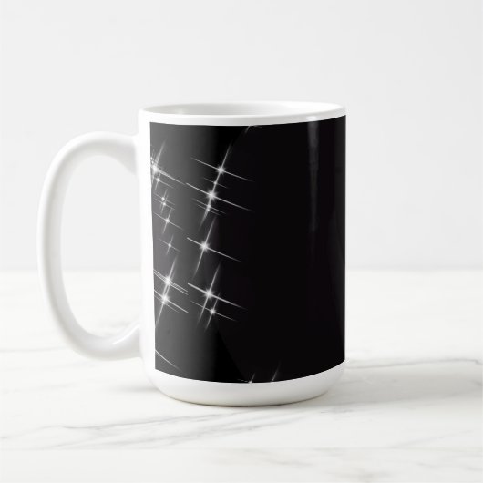 Glitzer-Grenzkreis - B&W Kaffeetasse (Links)