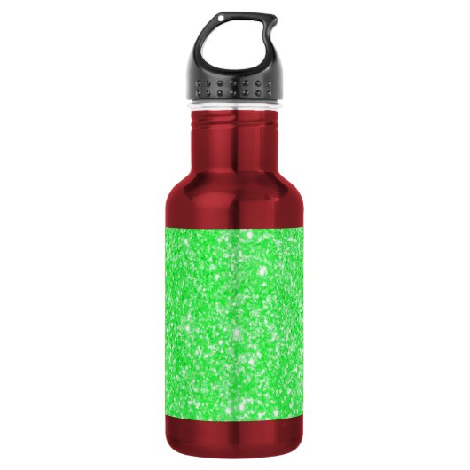 Glitzer-Grün Trinkflasche (Vorderseite)