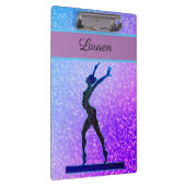 Glitzer Gymnastik Beam Blue und Lila Klemmbrett (Rechts)