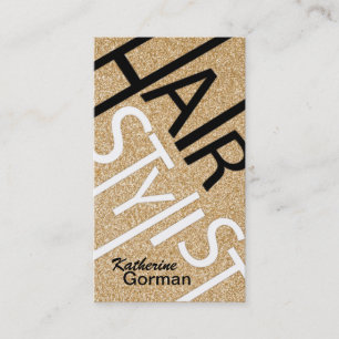 Glitzer-Haar-Stylist-Karten Visitenkarte
