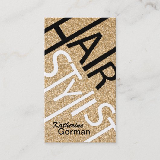 Glitzer-Haar-Stylist-Karten Visitenkarte (Vorderseite)