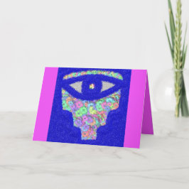 Glitzer Hamsa ח מ ה Blumenkarte Dankeskarte