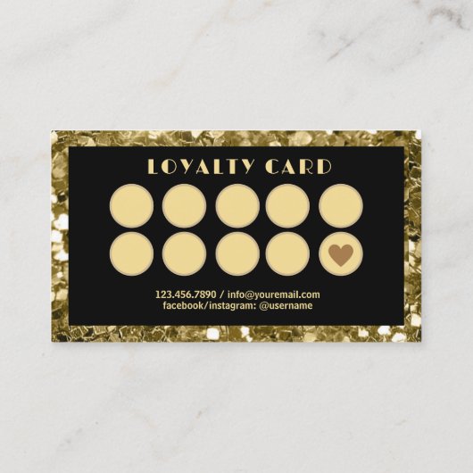 Glitzer & Hand Nagelsalon Manicurist Treuekarte (Rückseite)