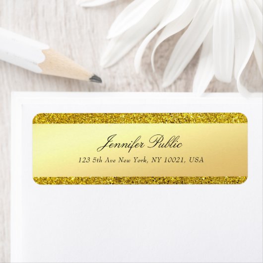 Glitzer Handgeschriebene Script-Rücksendeadresse (Insitu)