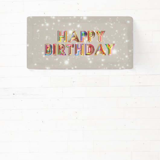 Glitzer Happy Birthday Banner (InSitu)